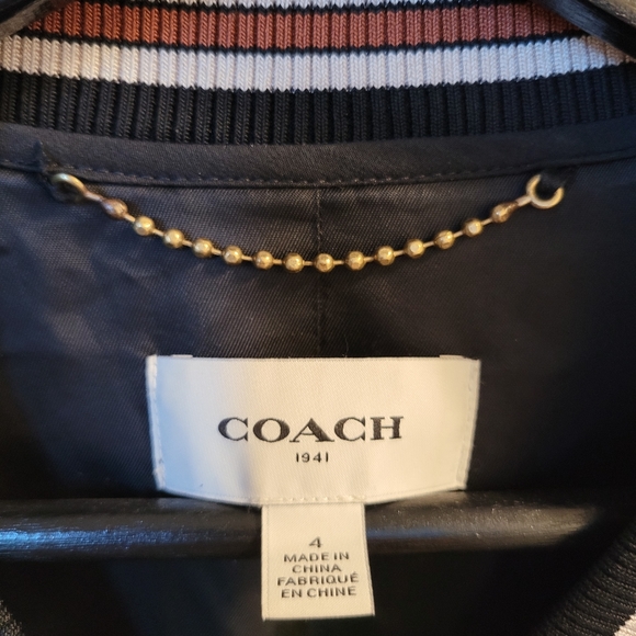 COACH Light weight  Leather& Silk Jacket - Picture 13 of 16